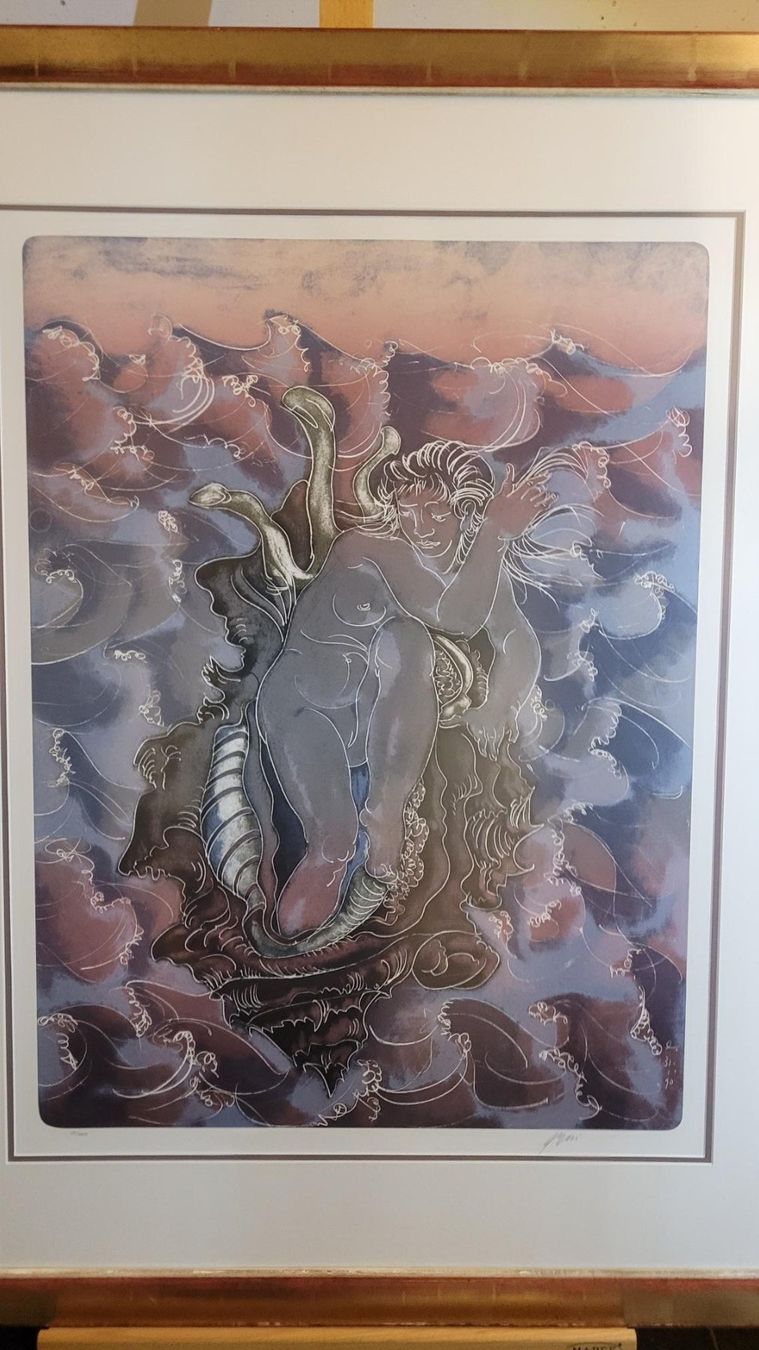 Grafica & Litografie: *** ERNI HANS, "Schaumgeborene" Lithographie *** – Usato da Luzern venduto da Luzern1 3