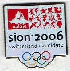 Plaketten & Abzeichen: Olympiade Sion 2006 Candidate – Gebraucht aus Hinterkappelen von Schampus