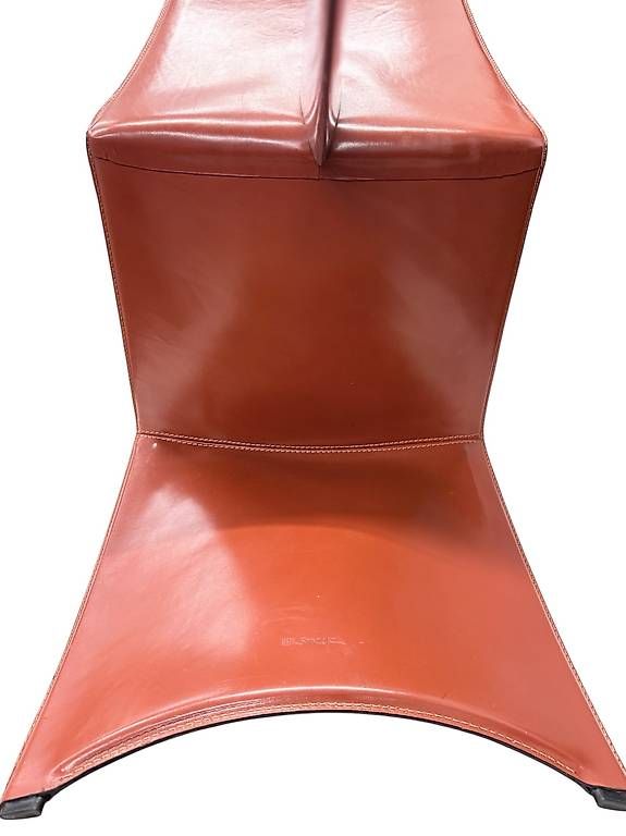 Sedie: Italian Modern Red Leather Chair by Philippe Starck, 1980s – Usato da Au ZH venduto da Matys74 3