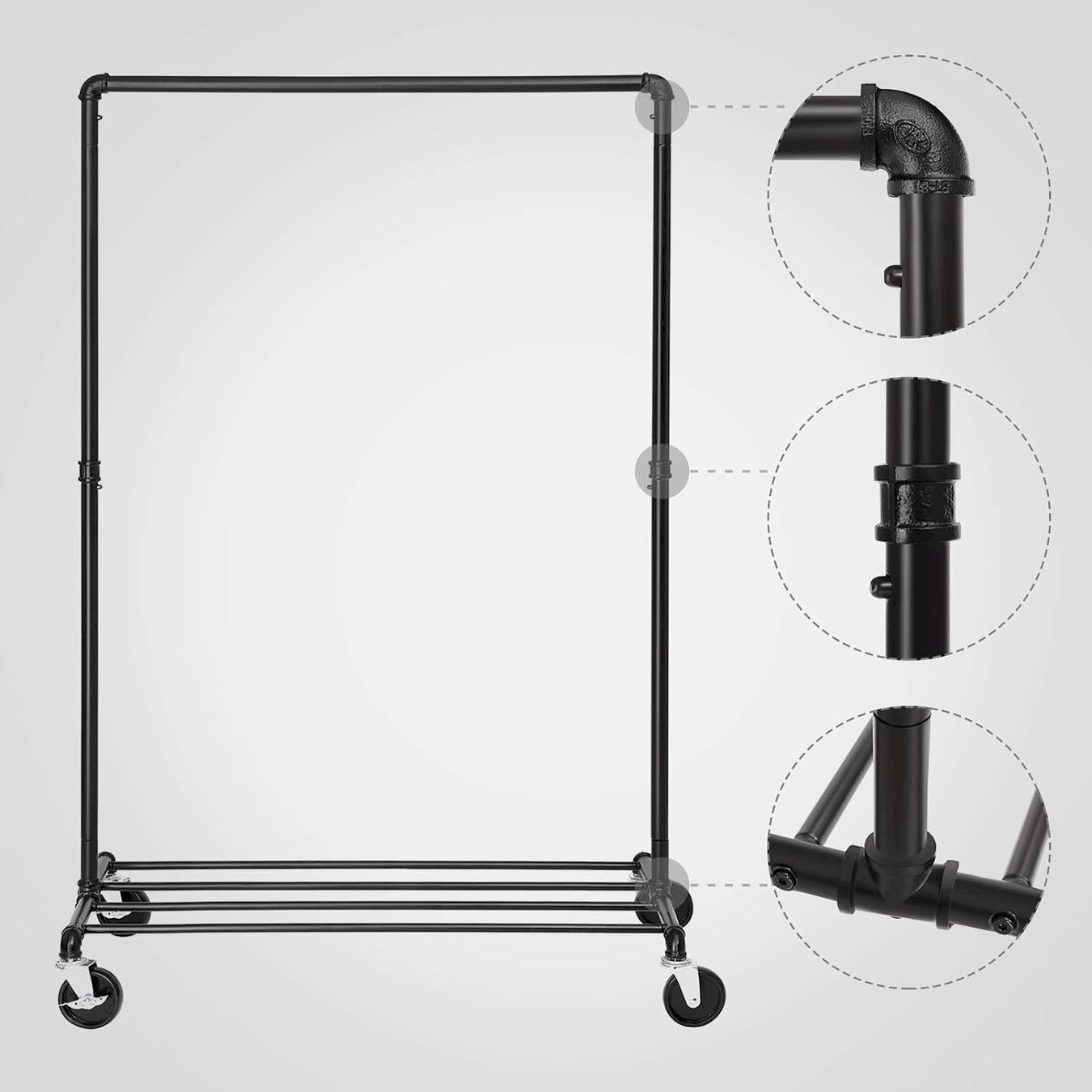 Guardaroba: SONGMICS Kleiderständer mit Rollen – Nuovo e nell'imballaggio originale da Bottighofen venduto da zaap 3