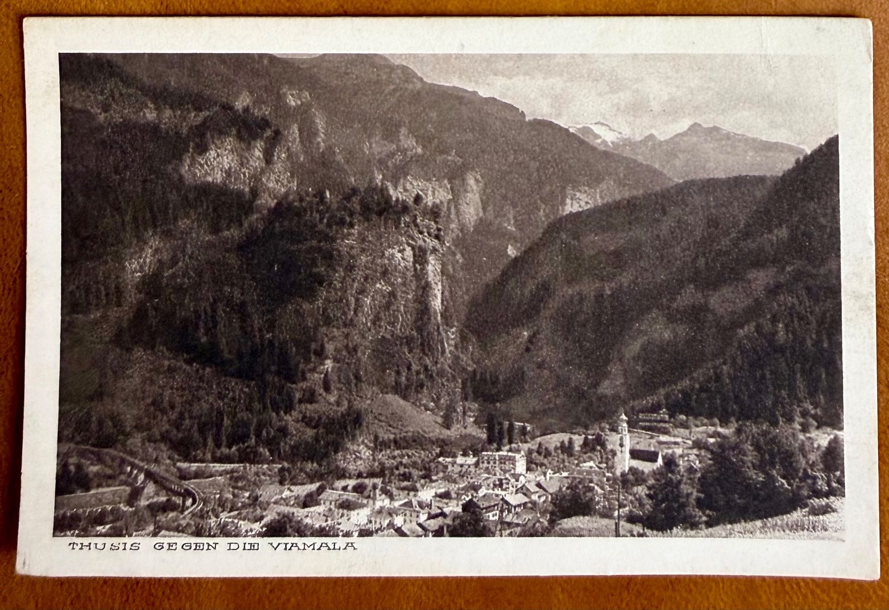 Cartoline postali: Thusis - Panorama. 1915 – Usato da Lutry venduto da Ediego