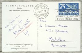 TR15 Carte Postale + Timbre Suisse 1927