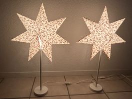 2er Set Sternlampe Weihnachten, Tischleuchte, Dekoleuchte