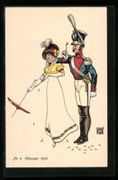 sign. De Warnay: schweizer Soldat in Uni