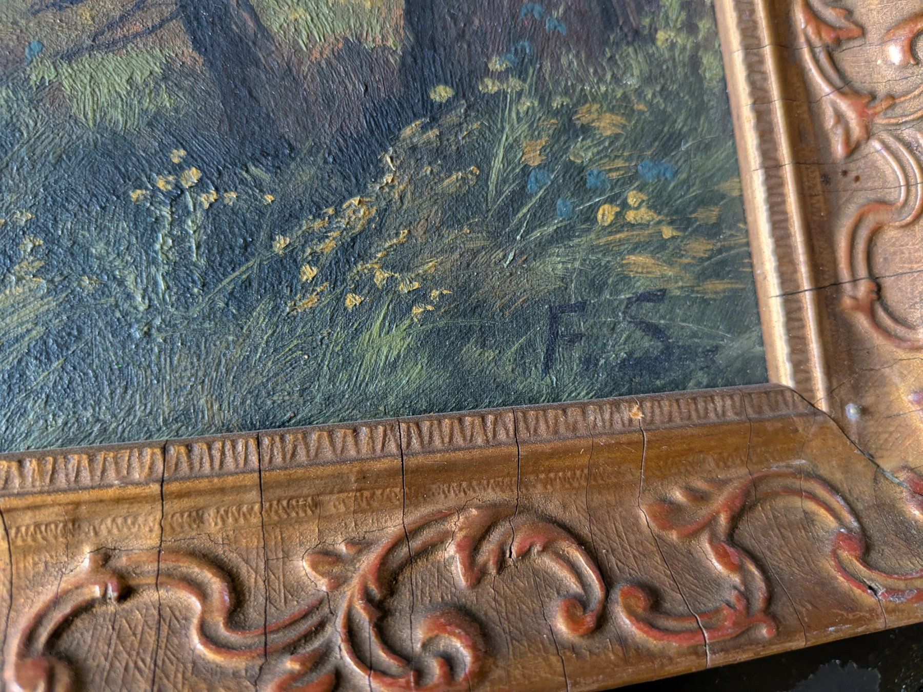 Gemälde: Antikes Gemälde Monogramm F.S. – Gebraucht aus Emmen von magelan 1