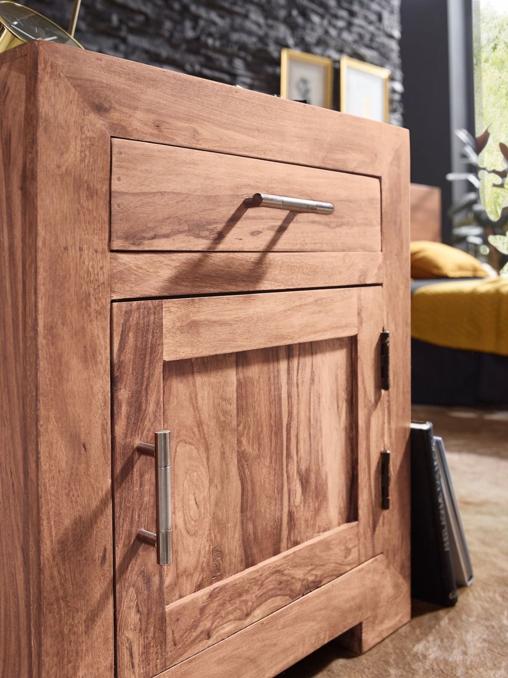 Nachttische: Nachttisch Mumbai Massivholz Kommode B-WARE – Neu (gemäss Beschreibung) aus Sulgen von eytsh 3