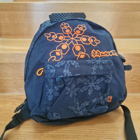 Brunotti Kinderucksack, schwarz mit Orange, Top Zustand