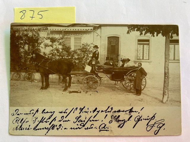 Ansichtskarten: alte Ansichtskarte Pferdekutsche, 1903 – Gebraucht aus Niederwil AG von dahu75