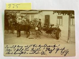 alte Ansichtskarte Pferdekutsche, 1903