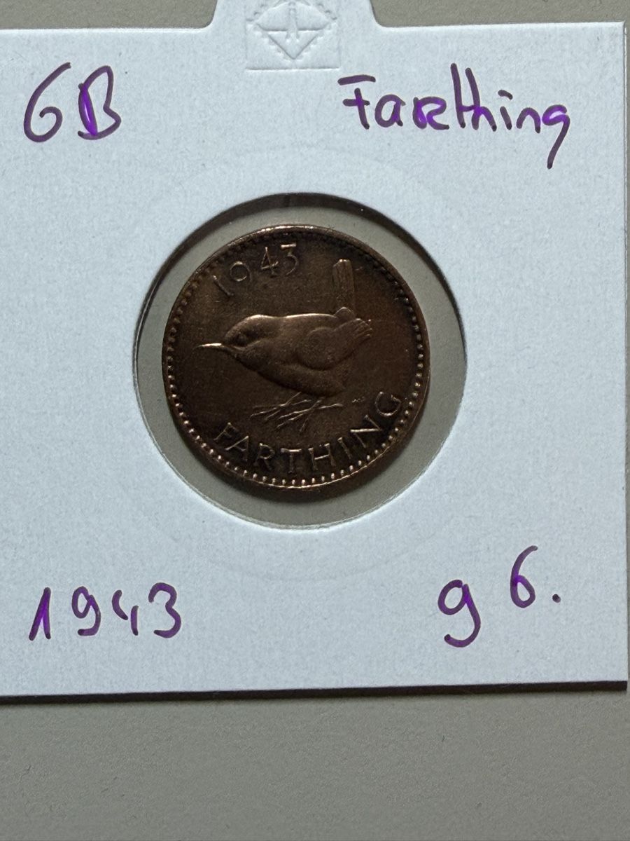 Alle Münzen: GB - Farthing - 1943 - Georges 6  – Gebraucht aus Payerne von Mike1682