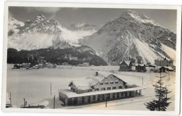 Arosa Bahnhof im Winter