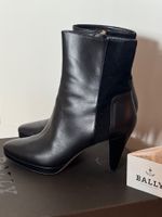 BALLY Damen Stiefeletten Gr. 37, Schwarz, Leder/Veloursleder