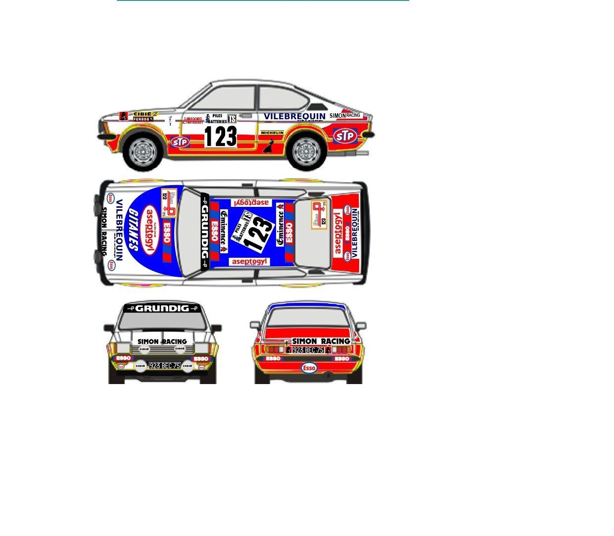 Sticker: DECALS 1/43 OPEL KADETT GT/E – Nuovo (secondo la descrizione) da Lodrino venduto da gtv79 2