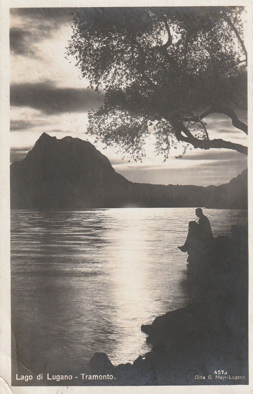 Cartoline postali: AK Lugano Lago gel. 2.2.1925 – Usato da Fribourg venduto da schnalla92