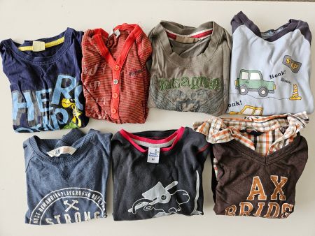 Set Shirts Langarm 7 Stück ca. Gr. 98/104