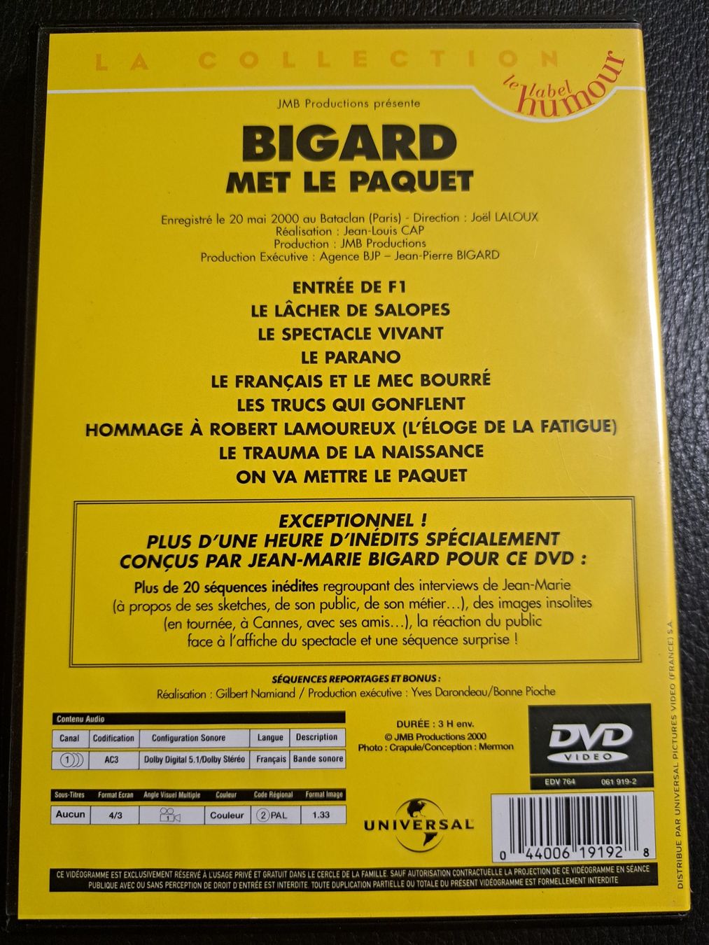 Alle DVDs: Bigard met le paquet – Gebraucht aus Marly von mic_7k82 1