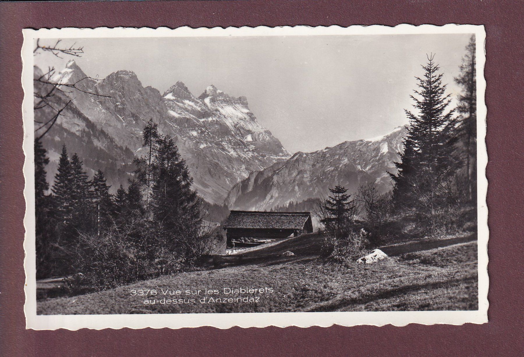Cartoline postali: Au-dessus d'ANZEINDAZ - Diablerets - 1941 – Usato da Pully venduto da nicecards