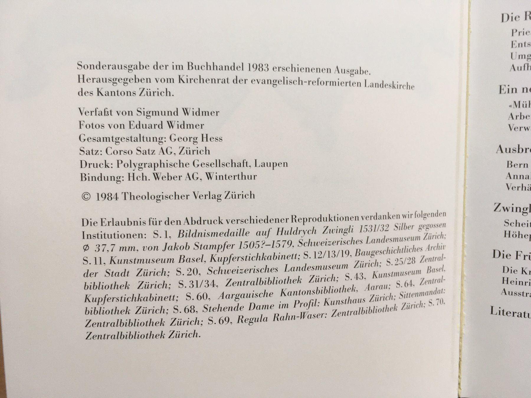 Libri: Zwingli 1484 - 1984 – Usato da Grenchen venduto da Kogi7 2