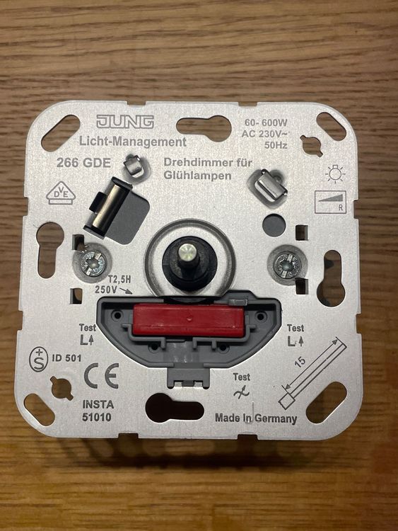 Drehdimmer Jung UP mit DruckWechselschalter für Glühlampen Kaufen