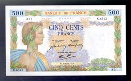 France noten n500 francs 1942 nice grade