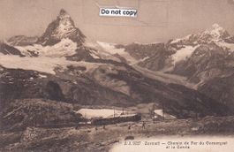 Zermatt  VS - Gornergrat - Zahnrad-Bahn & Matterhorn um 1916