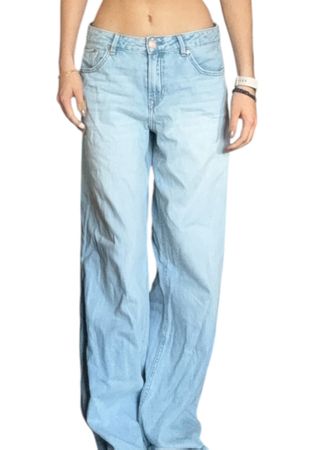 Jeans Damen hellblau weit Bein Grösse 38 neu