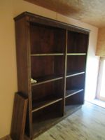 étagère en bois brun foncé , 8 tablars