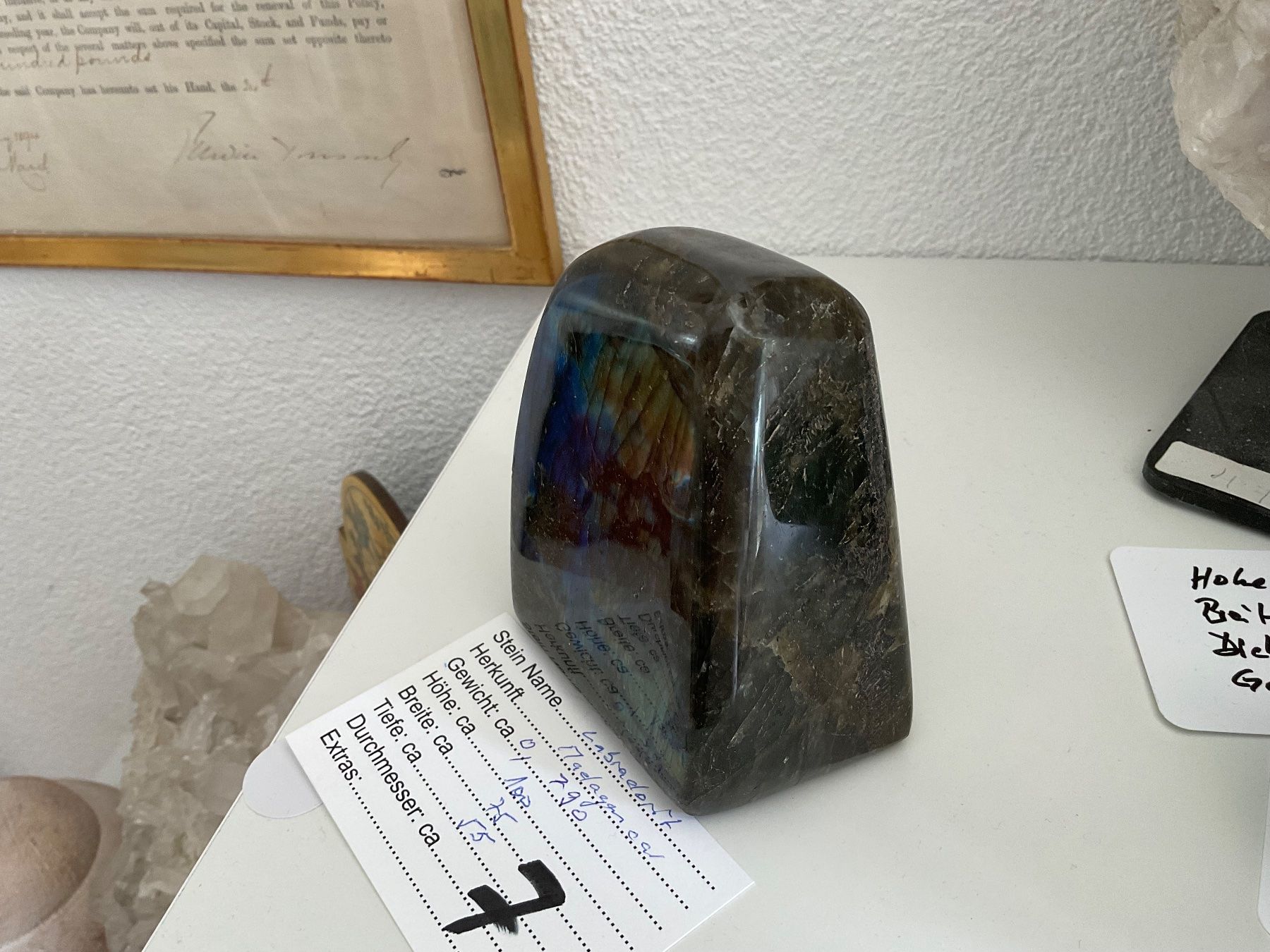 Minerali & Pietre curative: Wunderschoener Labradorit Handschmeichler Edelstein Deko! – Nuovo (secondo la descrizione) da Gibswil venduto da MineralienJRS 4