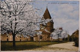 ST. SULPICE - L'Église au Printemps - 1954