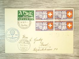 TR60 Enveloppe + Timbre Suisse 1939