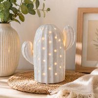 Lampe cactus en céramique  lumière dambiance chaleureuse