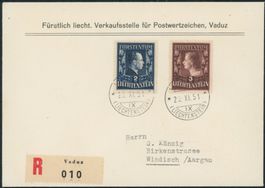 FL - 1951 - Fürstenpaar - Ersttagsbrief FDC ET
