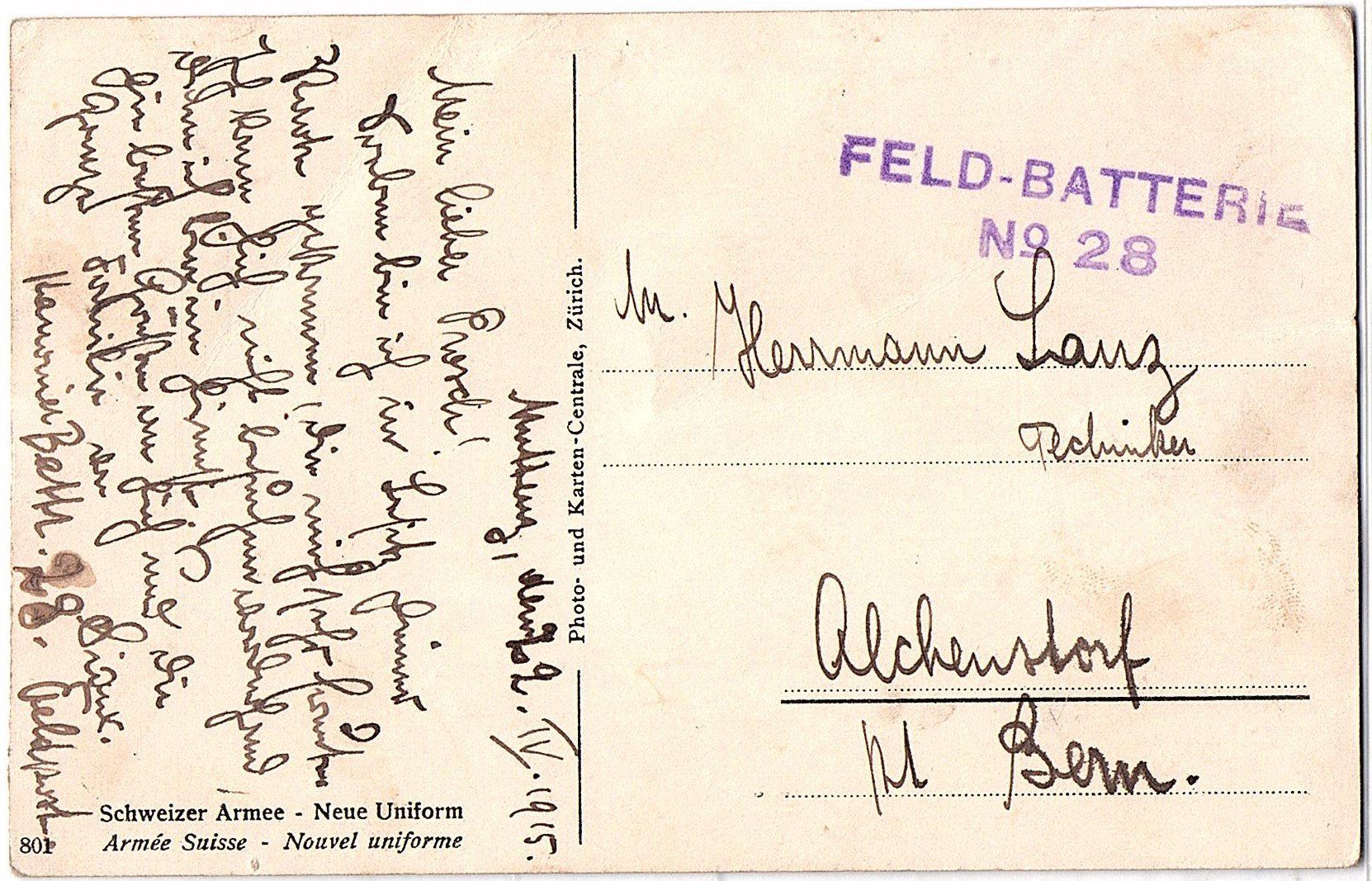 Cartoline postali: Ansichtskarte 1. Weltkrieg Militär Schweiz – Usato da Mörschwil venduto da aik_x8mc 1