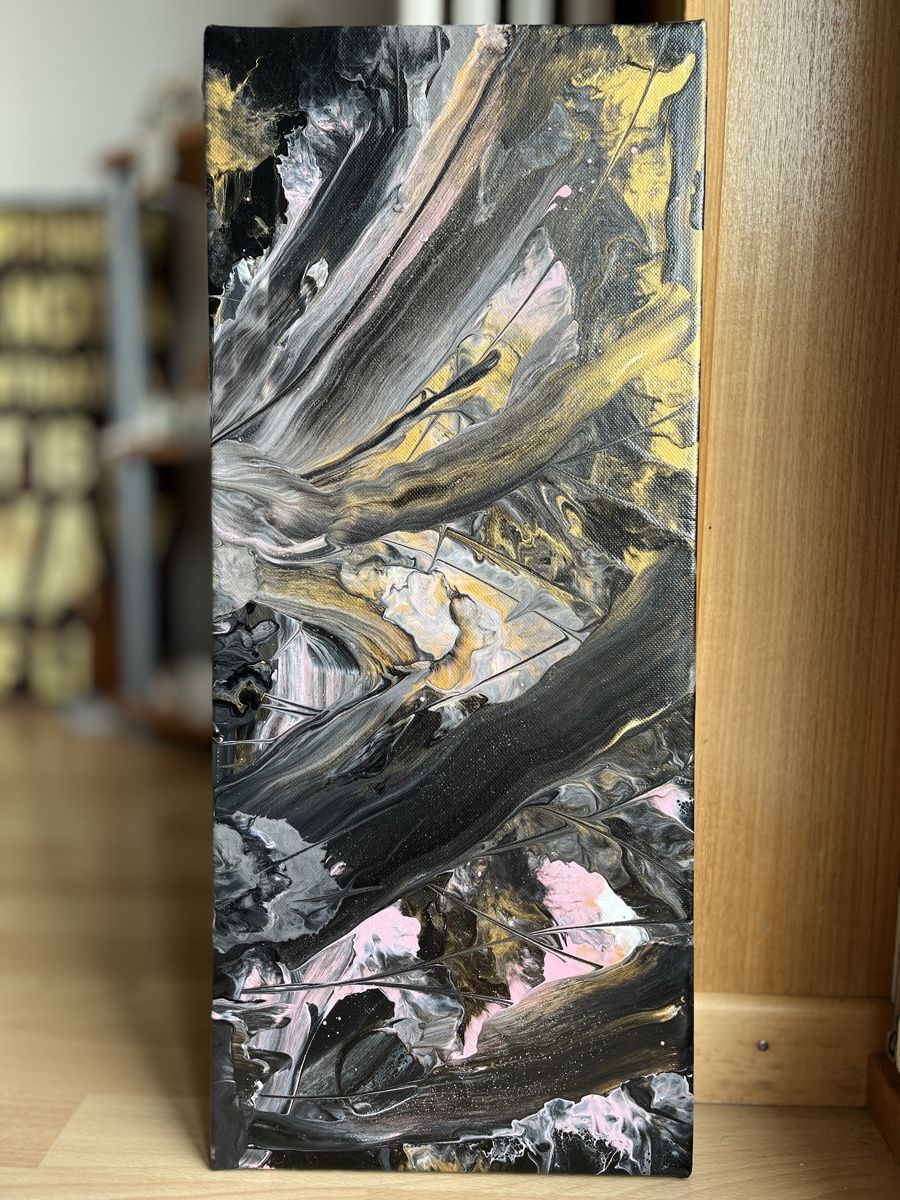 Dipinti: Abstraktes Acrylbild "Goldstück" 25x59 – Nuovo (secondo la descrizione) da Hochdorf venduto da Jasminurschel