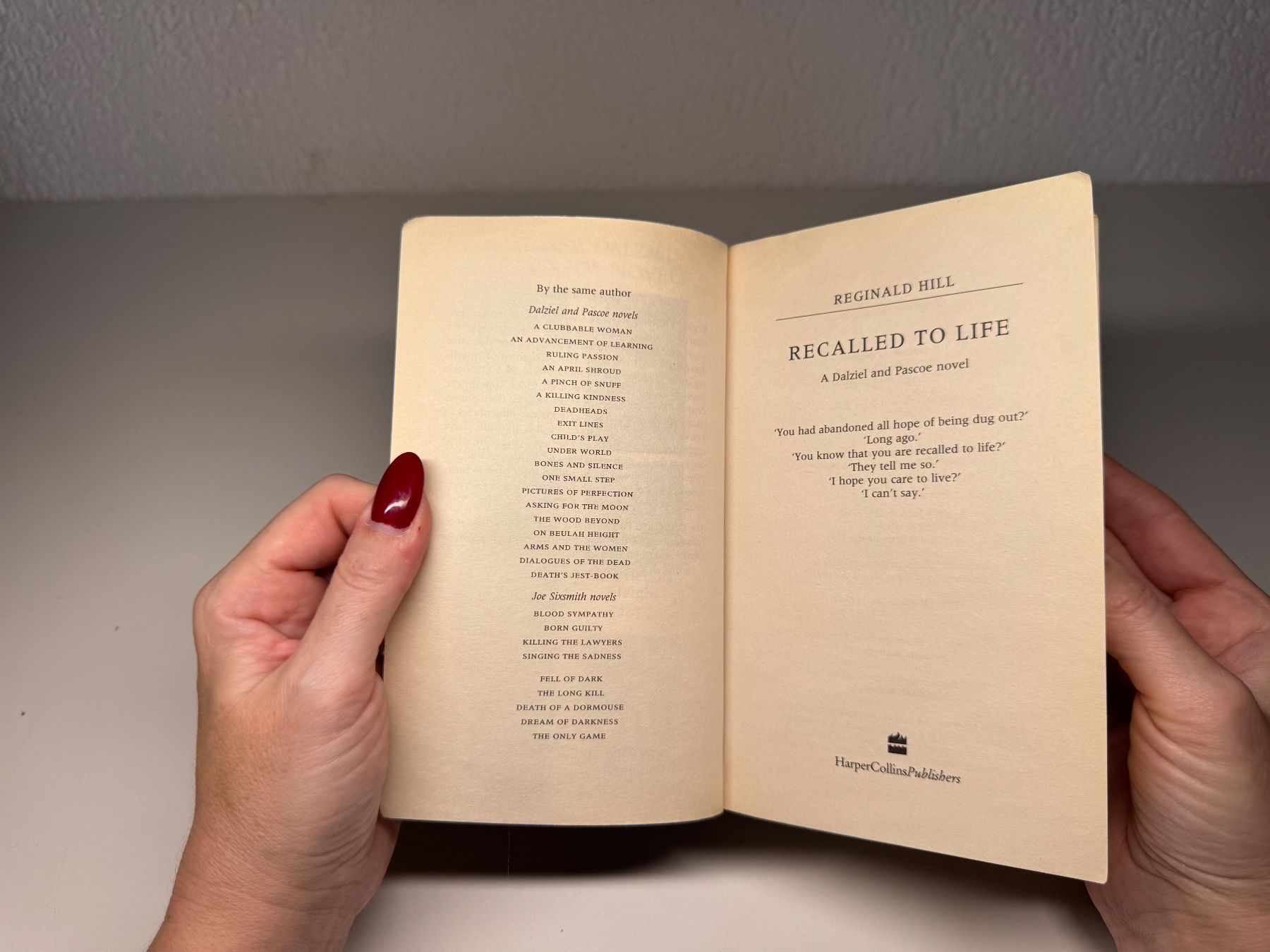 Libri: NOVEL: Reginald Hill, Recalled to Life – Usato da Grosswangen venduto da English_books 3