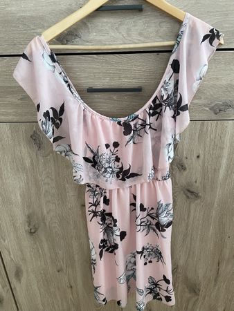 Sommerkleid Gr. S, rosa mit Blumenmuster