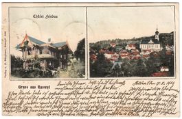 Zweibildkarte  'Gruss aus Ruswyl'