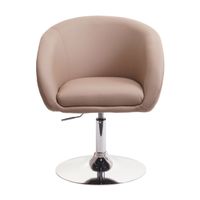 Drehstuhl Loungesessel, drehbar höhenverstellbar taupe