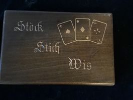Holz-Schachtel Stöck, Stich, Wis