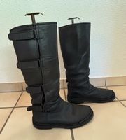 Schwarze Winterstiefel aus Leder, Grösse 40, Top Zustand!