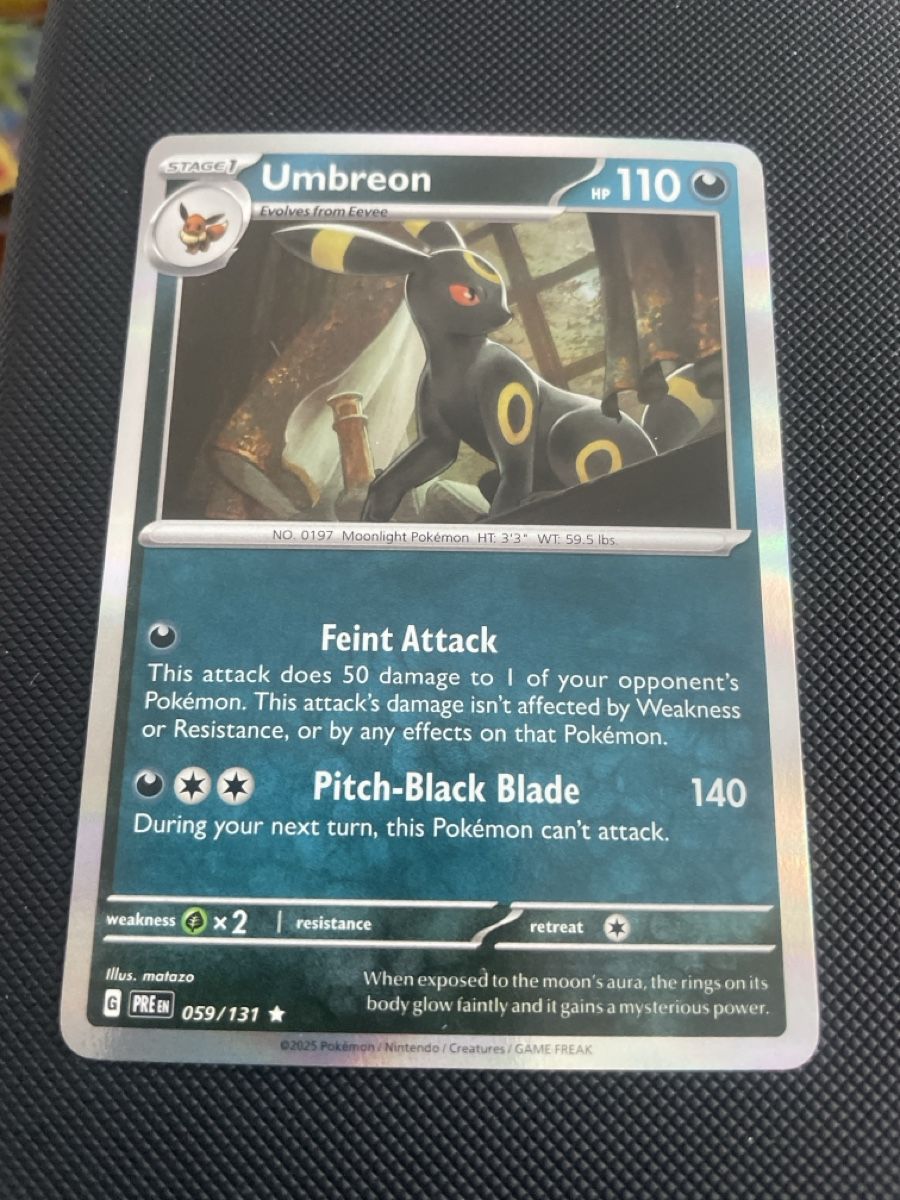 Pokémon Sammelbilder & Trading cards: Pokemon Prismatic Evolutions Umbreon  059/131 EN – Neu (gemäss Beschreibung) aus Bellach von Pokemam