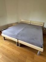 Doppelbett Holzoptik inkl. 2 Matratzen à 90cm