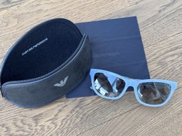 Emporio Armani Sonnenbrille, hellblau mit silber, neuwertig