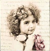 2  Serviette  Vintage French Girl