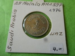Saudi Arabien 1976,  25 Halala  unzirkuliert