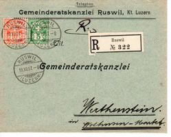 R - Brief Gemeinderatskanzlei Ruswil LU 1907