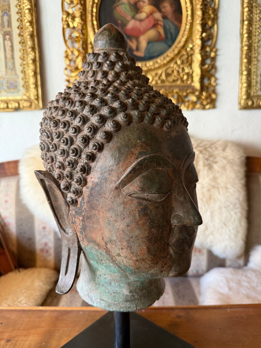 Sculture & Statue: antiker thailändischer Bronze-Buddha-Kopf – Usato da Zofingen venduto da Schekke 3