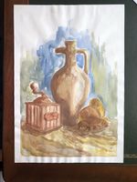 Giorgio Stocco : Nature morte, aquarelle 47,5/33 cm