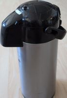 Sale 🔥 Thermoskanne Pumpe Kanne Edelstahl Silber Schwarz 1.