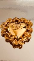 Christian Lacroix cœur baroque Broche E94 plaque or